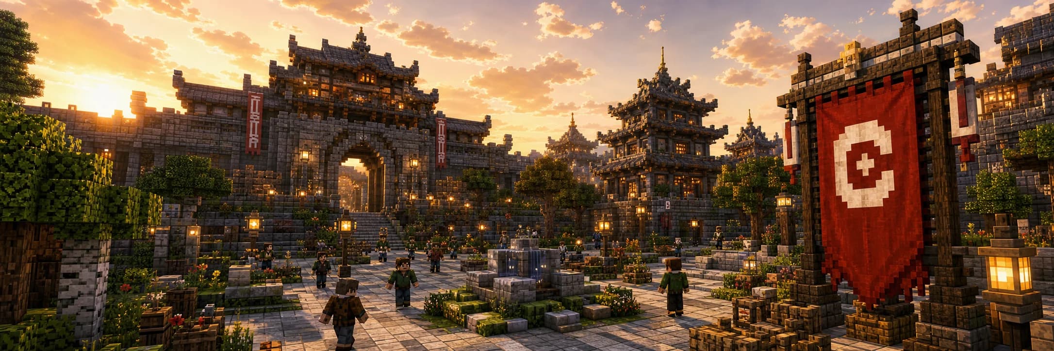赫朝启动器中的 Minecraft 城堡世界